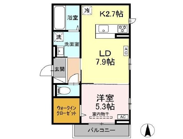 D-ROOM小田原2丁目Bの物件間取画像